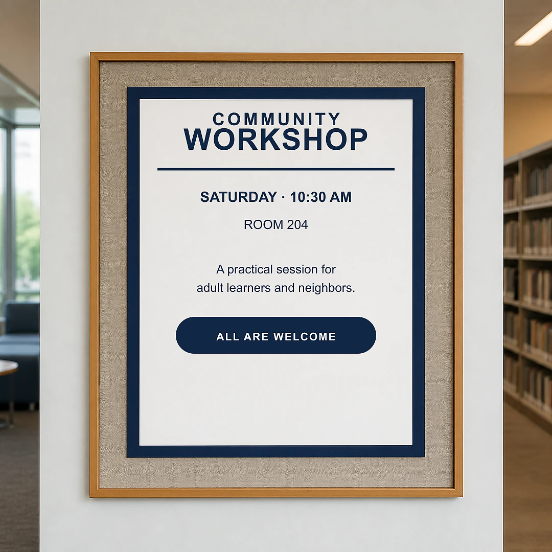 Illustrative clearer version of the same library poster